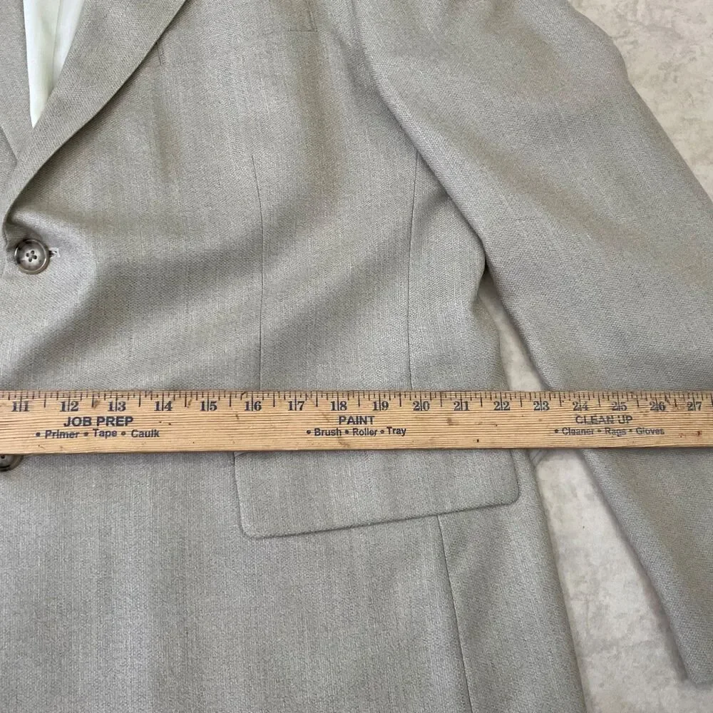 Oscar de La Renta Men’s Brown 44R silk/ Wool Blend Sport Coat Blazer